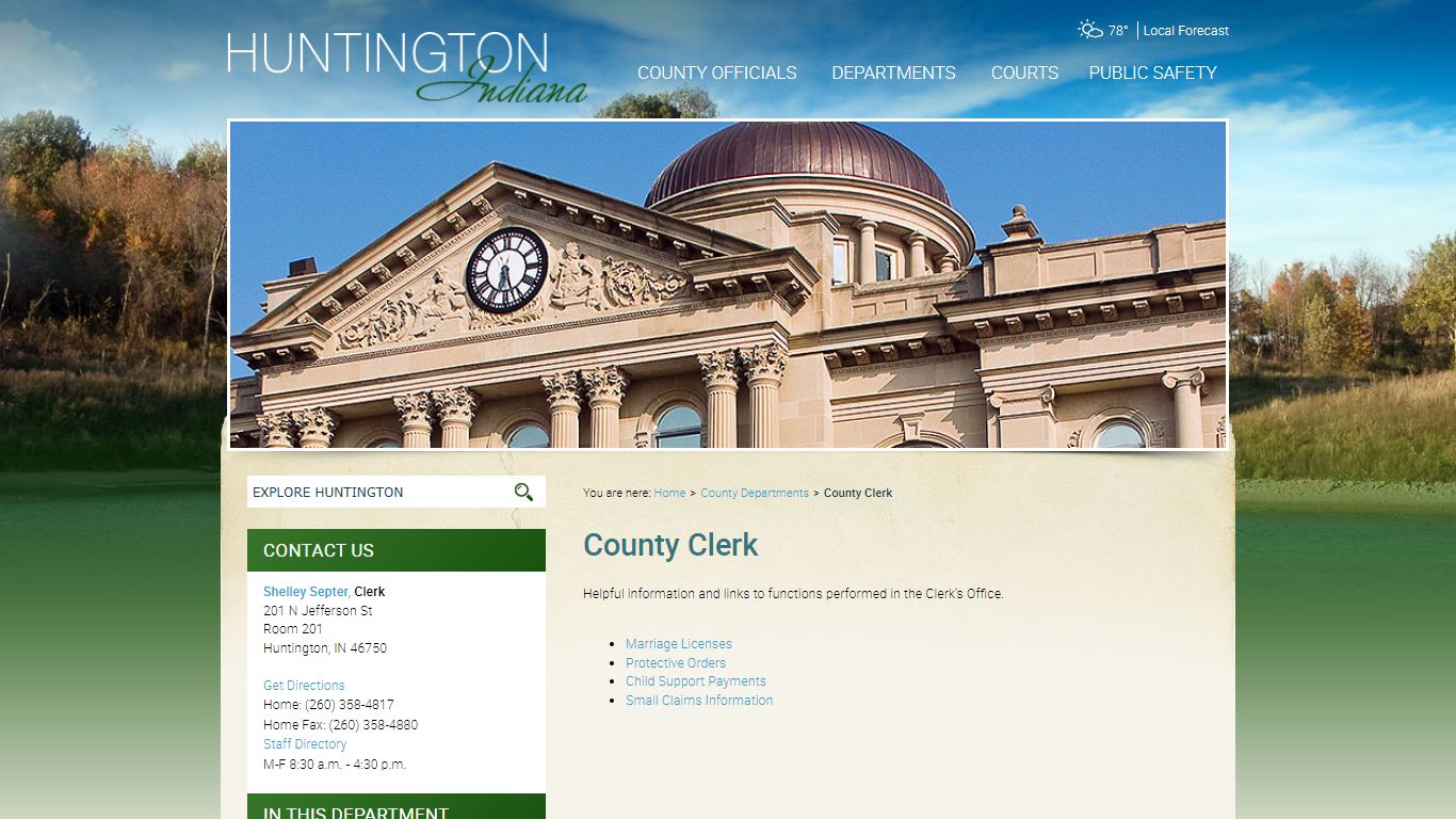 County Clerk / Huntington County, Indiana